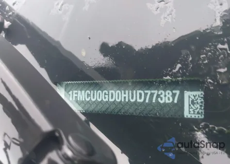 2017 Ford Escape Se z USA, uszkodzony, nr VIN 1FMCU0GD0HUD77387